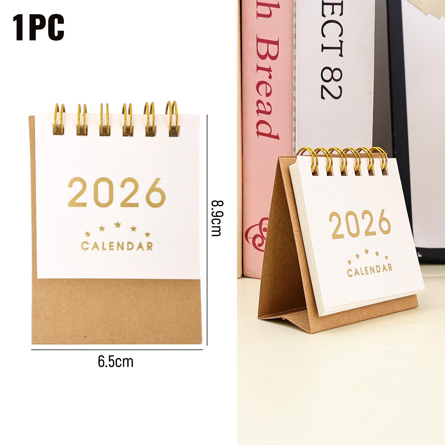 2026 New Mini Simple Desk Calendar Delicate Standing Desktop Calendar Daily Month Table Decoration Desk Calendar for Home Office белый