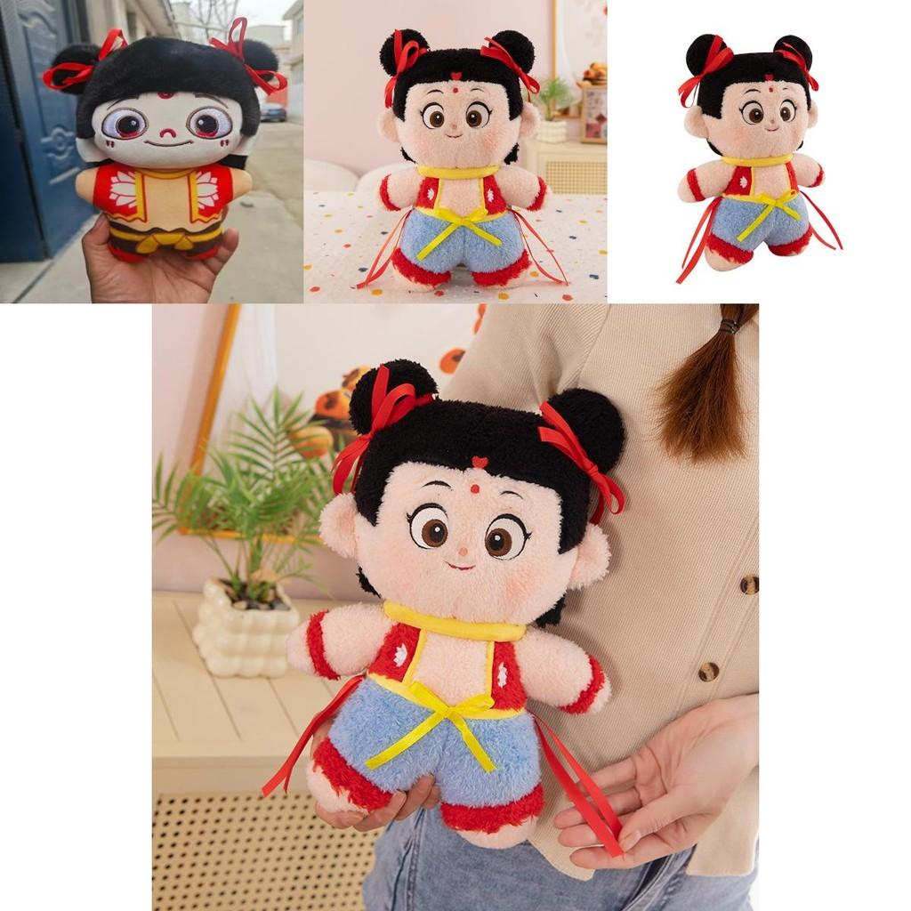 Adorable Nezha Plush Toy Cute Nezha Doll Movie Merchandise Perfect Birthday Gift