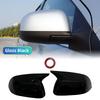 2pcs Rearview Mirror Caps Cover Glossy Black Sticking For Nissan Sunny 2010 2011 2012 2013 2014 2015 2016