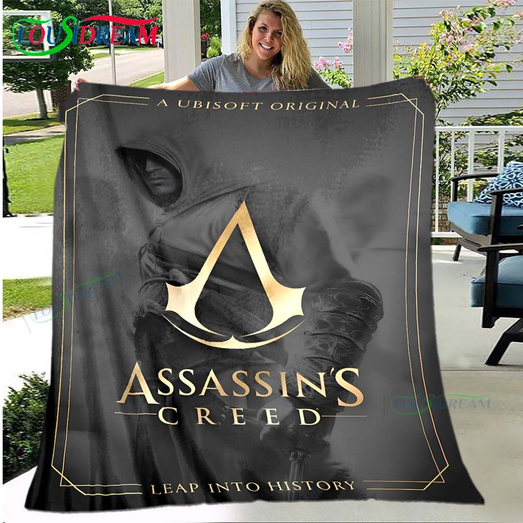 Giochi di Moda 3D Coperta A-Assassin's Creed, Coperta Plaid in Flanella per Letto Divano Picnic Ufficio Escursionismo Tempo Libero Riposo Regalo di Compleanno