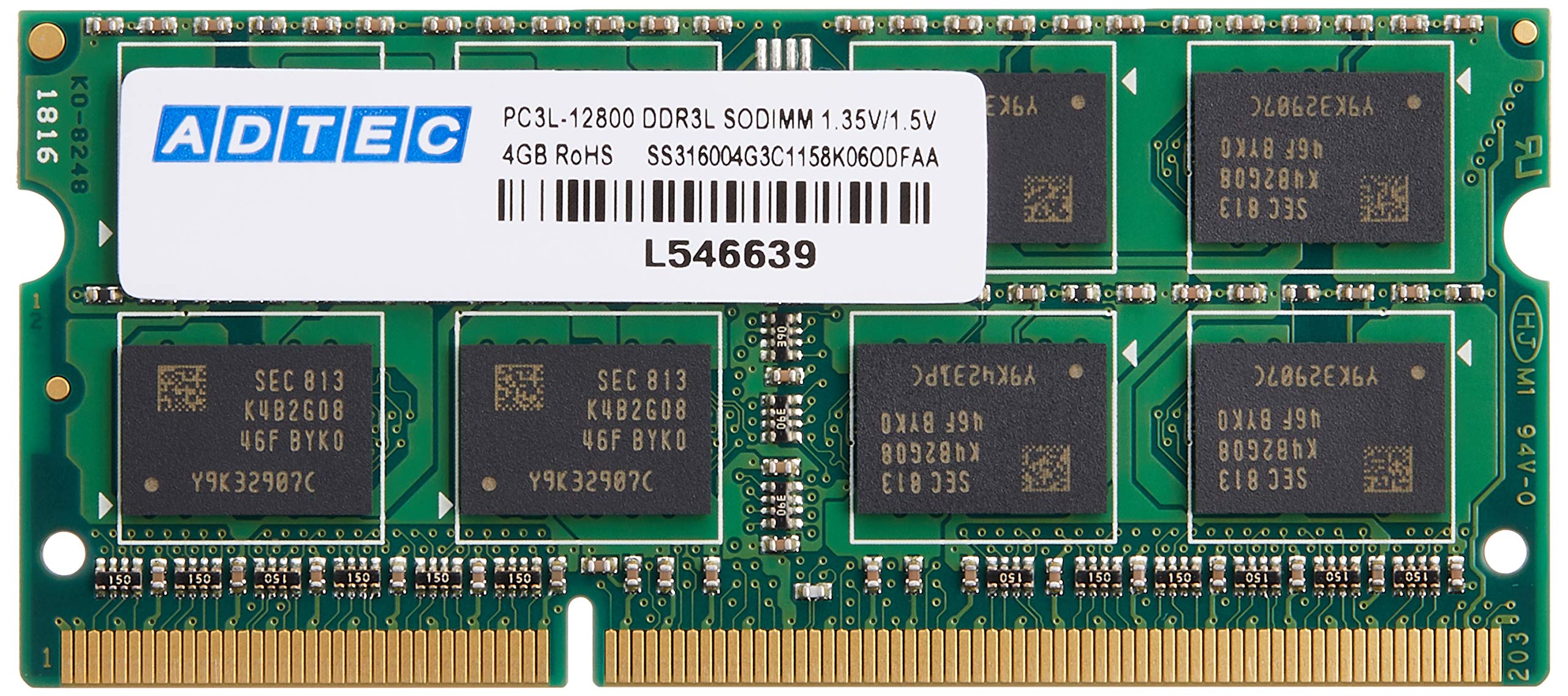 

Adtech 4GB Low Voltage DDR3-1600/PC3-12800 SO-DIMM ADS12800N-L4G