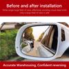 2PCS 360 Degree Wide Angle Adjustable Car Blind Spot Rear View Small Round Mirror Reverse Auxiliary Rearview Convex Mirror