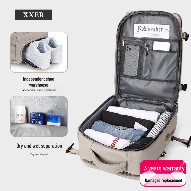 Men's Lightweight Travel Backpack - Large Capacity for Business, Short Trips, and School