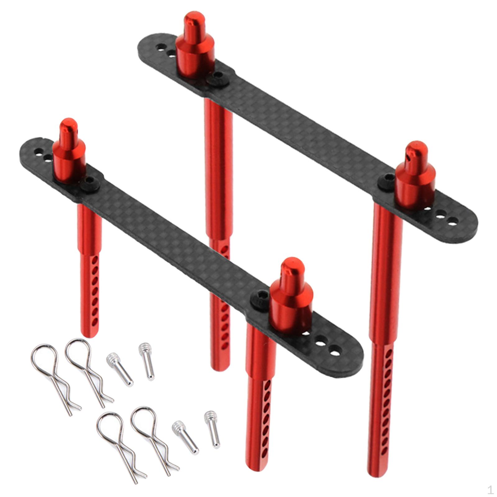 

Front And Rear Body Mounts for Axial SCX0046, 90047 RC Cars Black Red