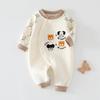 Baby Warm Fleece Baby Romper With Cartoon Animals Print Design For Winter And Autumn Newborns Baby Clothes