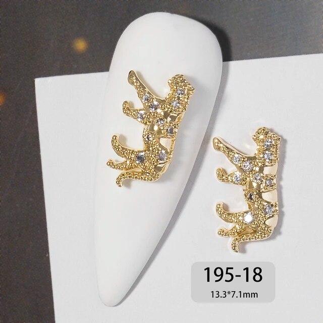 Ķīniešu Jaunais gads 3D nagu mākslas aksesuāri Rotaslietas Dekorācijas DIY Tiger Lucky naudas soma kristāla sarkans dārgakmens Rhinestone krelles