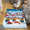 1Pc Christmas Minions Celebration Rug Office Carpet Indoor Outdoor Doormat Nonslip Soft And Comfortable Living Room Christmas Halloween Gift D91858