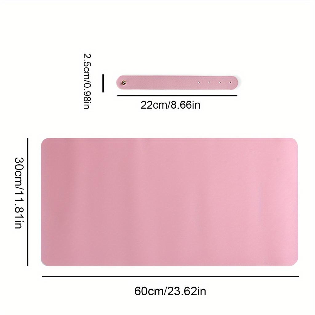Foldable Leather Mouse Pad, Waterproof Desk Writing Mat, Large Manicure Pad, Multi-Purpose Desktop Protector for Home Nail Salon