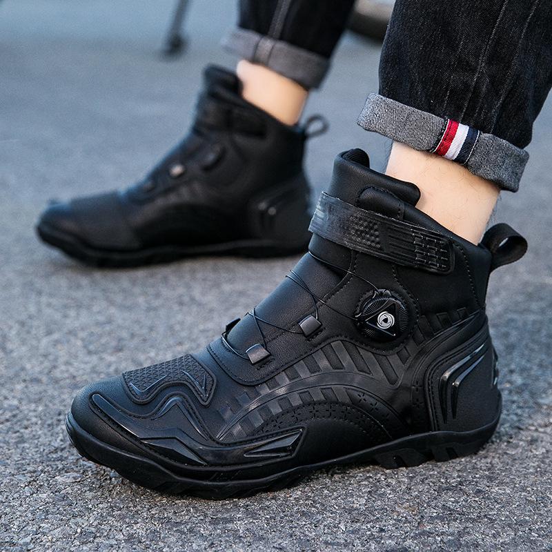 Stivali da Moto Off-road per Tutte le Stagioni: Scarpe da equitazione resistenti all'usura, traspiranti e ammortizzanti per uomo e donna