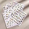 Manicure Decal Easy To Apply Lightweight Paper Black Bronzing Manicure Sticker Decal for