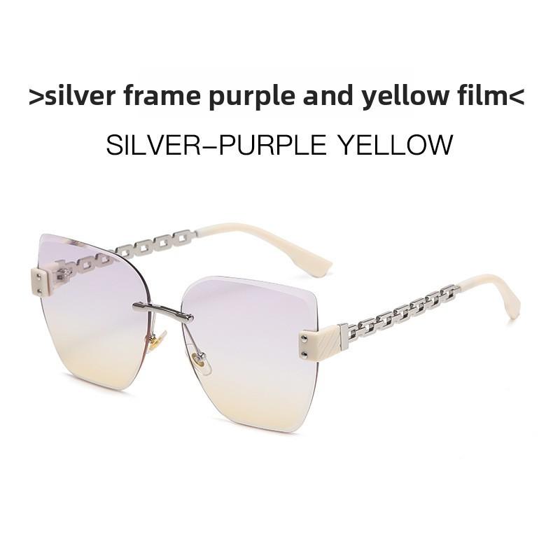 Fashion Square Frame Sunglasses With Uv400 Protection For Summer Outdoor Travel