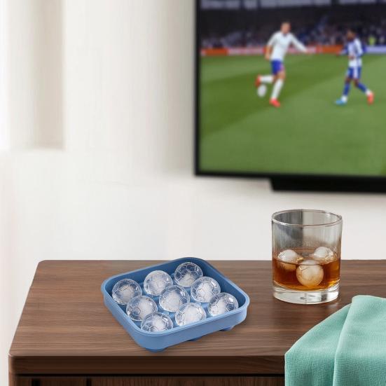 Soccer Ball Ice Cube Tray, World Mug Shape Silicone Mold for Freezer & Oven, Easy Release Non-Stick BPA-Free Chocolate Jelly Candy Mold