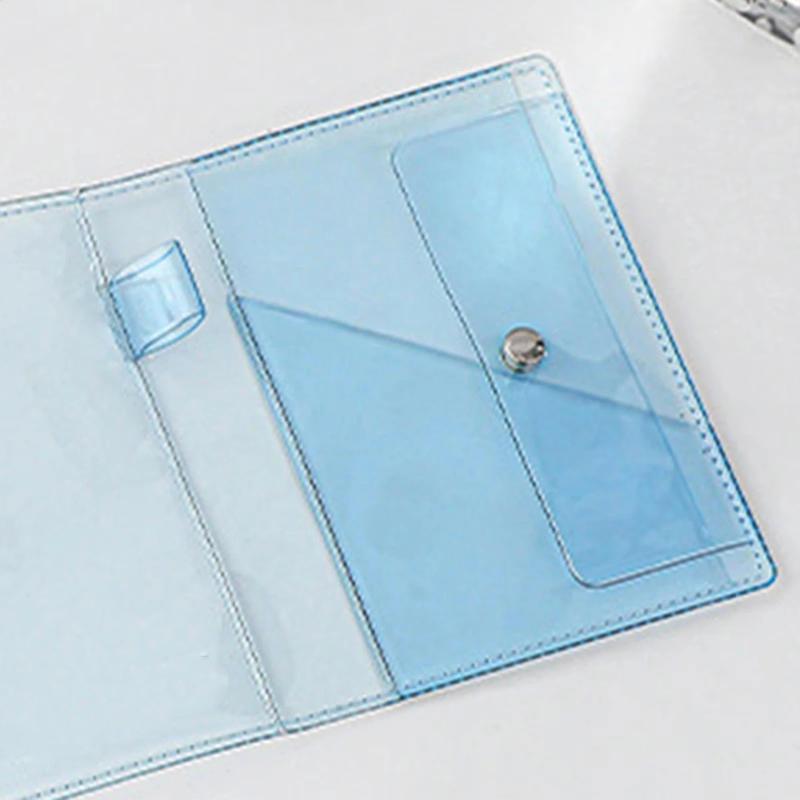 Refillable Clear Pvc Loose Leaf Notebook Fold Accordion Journal Aesthetic Pocket Planner