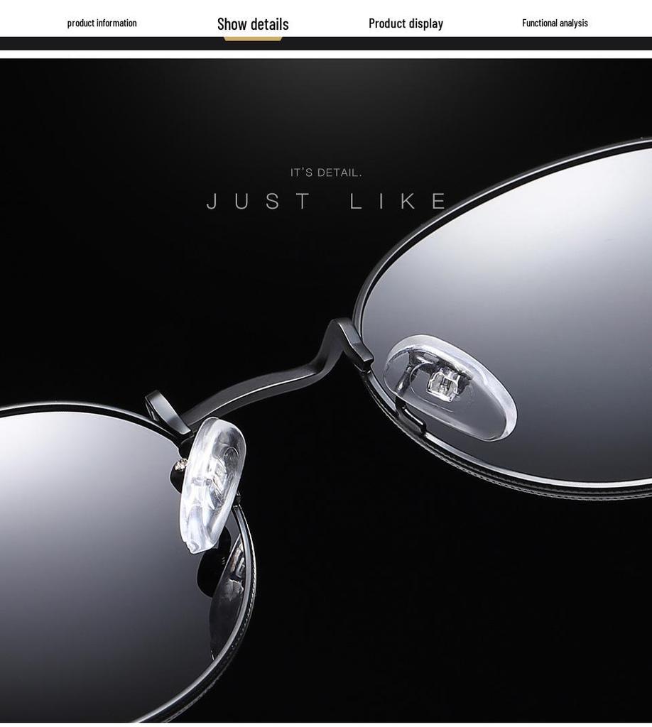 Unisex Retro Fashion Polarized Metal Sunglasses - Colorful Anti-UV 3447 Frame