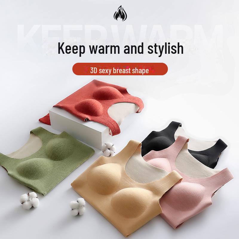 "Německé sametové bezešvé termoprádlo vesta s pevnou prsní vložkou - Slim Fit kašmírové hedvábí vnitřní/vnější nošení"