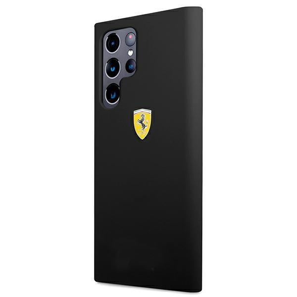 Ferrari Fessihcs22Lbk S22 Ultra S908Czarny/Black Hardcase On Track Silicone