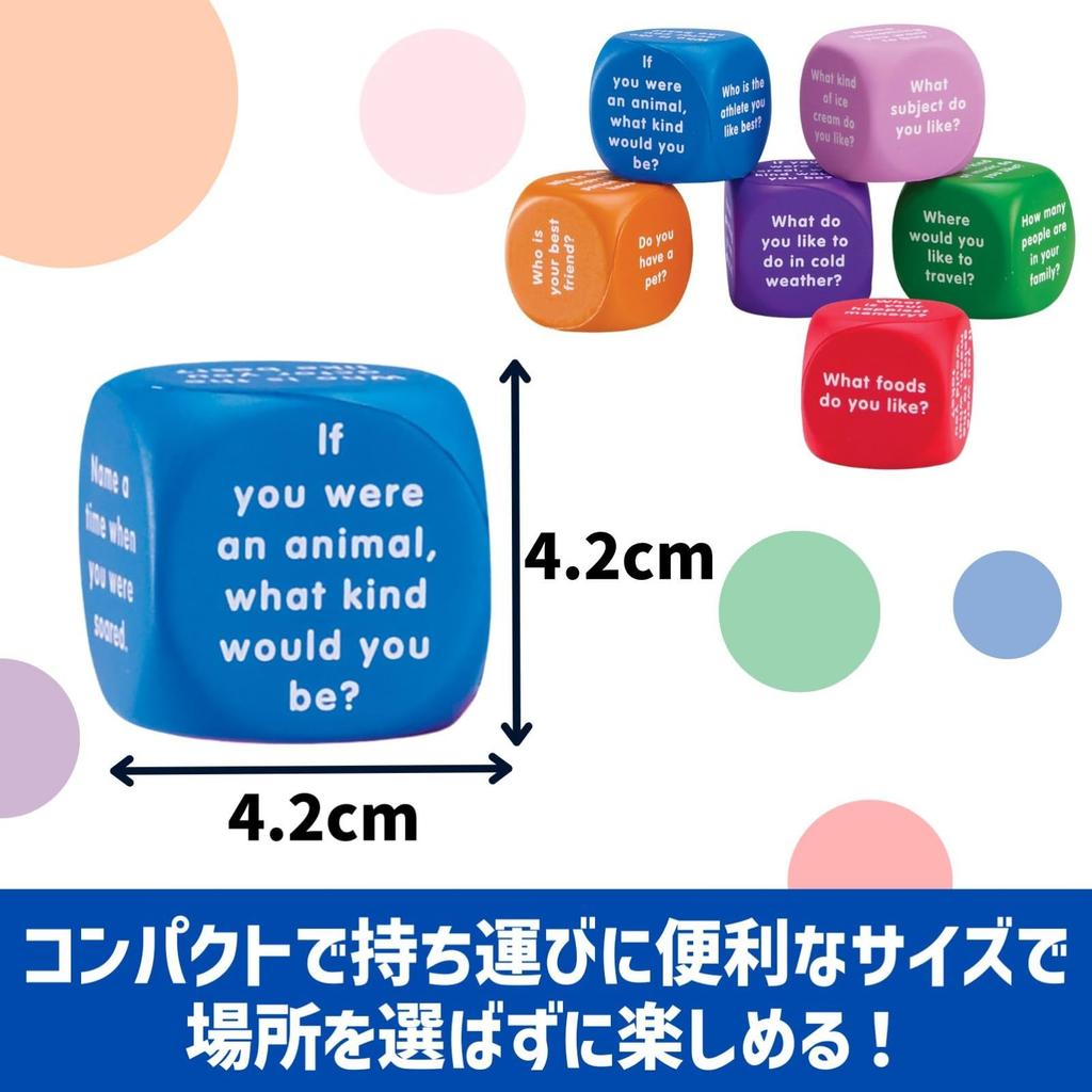 Learning Resources English Conversation Dice, Set of 6, LER7300, Authentic