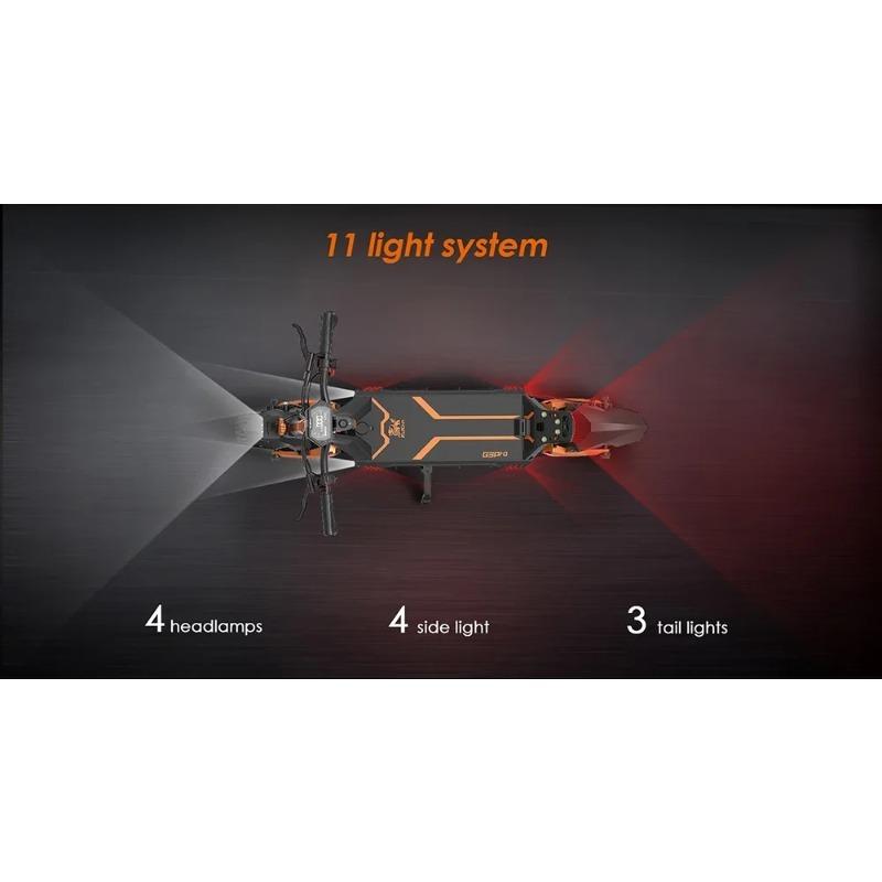 2025KuKirin G3Pro Elektrická koloběžka1200W*2 EScooters 52V 23.2Ah 80KM Dojezd 65Km/h Rychlost 10" Pneumatiky e-Koloběžka Dvojitý Tlumič