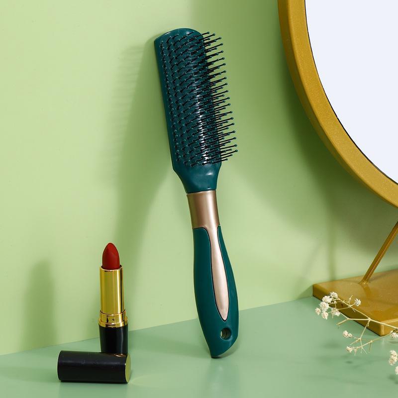 

Антистатическая расческа для вьющихся волос с воздушной подушкой для массажа кожи головы - идеально подходит для длинных и прямых волос Flat Comb