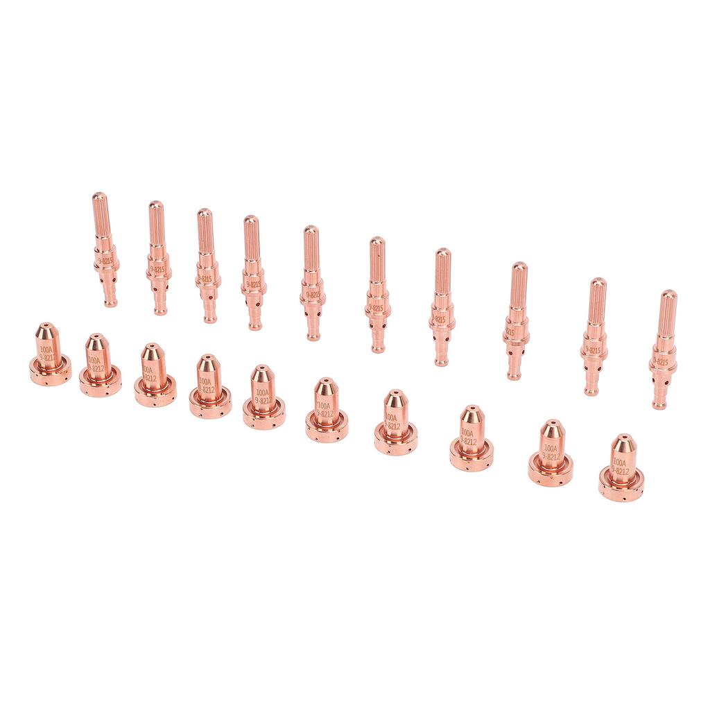 10Pcs 9 8212 Nozzles 10Pcs 9 8215 Electrodes Brass Nozzle Electrode Set for SL60 SL100 Plasma Cutting Torch