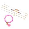 Trendy Pineapple Heart Tassel Layered Bracelet & Beaded Watch Accessories for Women