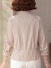 2026 New Striped Seven-Sleeve Shirt for Middle-Aged Women - Spring/Summer Fashion for Moms