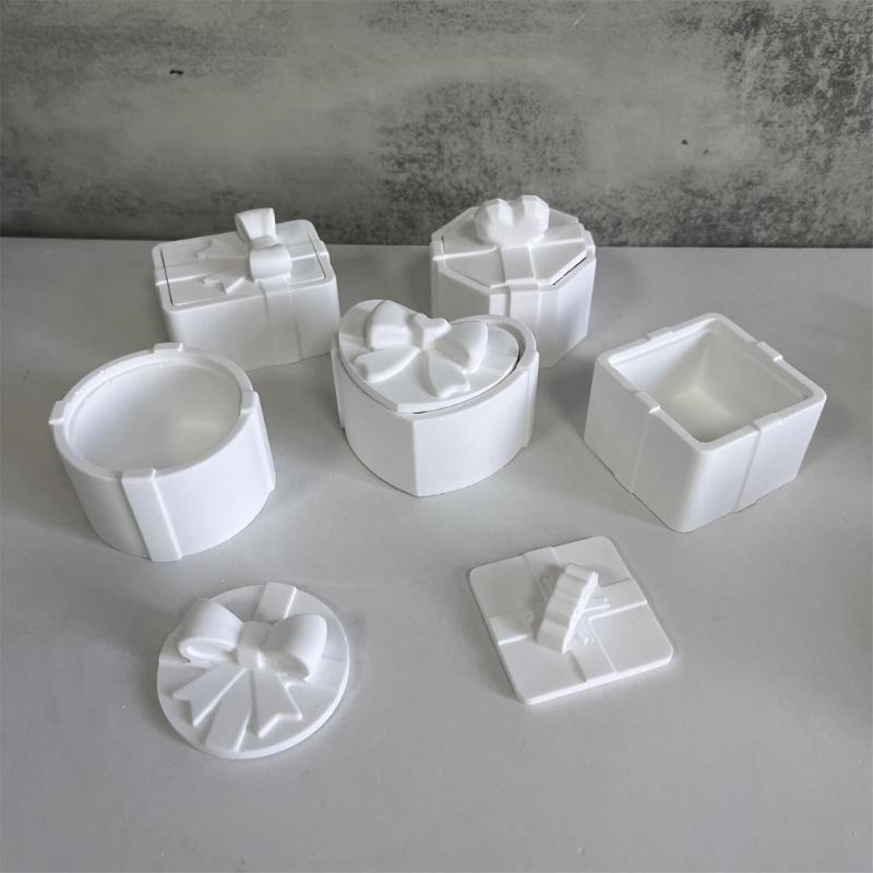 DIY-Harz-Bastelform-Set, Schmuck-Organizer, Silikon-Geschenkbox-Formen für Heimdekorationen und Geschenk-Aufbewahrungsbox mit Deckel