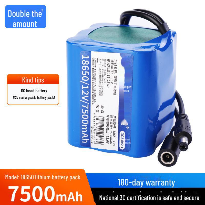 12V 18650 Rechargeable Lithium Battery Pack for Audio Instruments - High Capacity