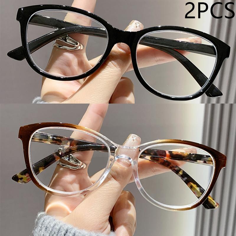 1/2/3PCS High-end Reading Glasses Anti-blue Light Cat-eye Fashion Glasses for Elderly Women 2002