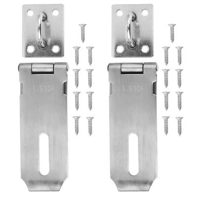 2 STUKS Hangslot Overval RVS Veiligheidsdeur Sluiting Overvalslot Grendel Poortboutslot voor Meubels
