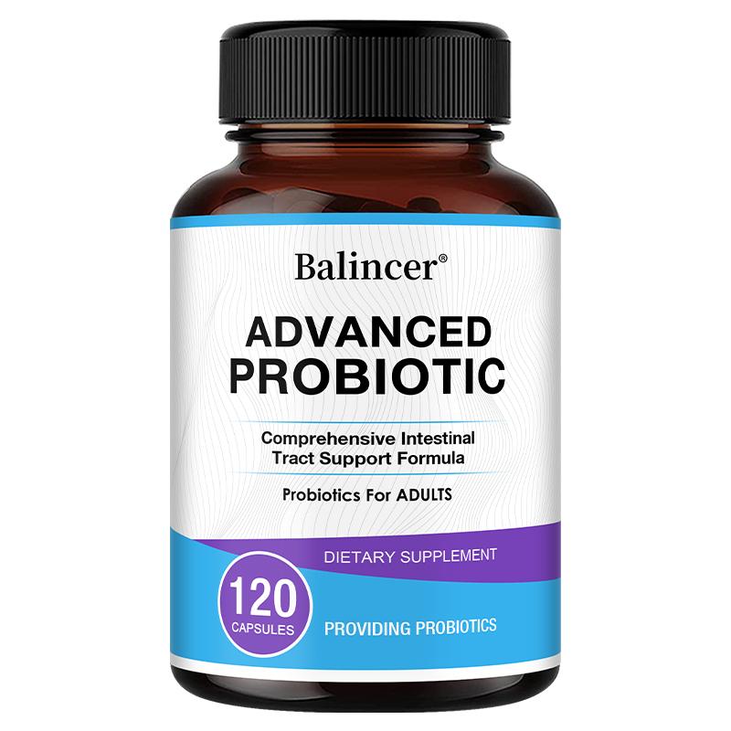 Advanced Probiotic Dietary Supplement, Vegetable Cellulose, 120 Capsules Per Bottle 120 Capsules