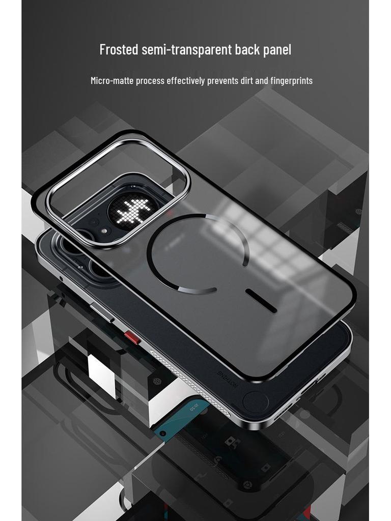 Nothing Phone 4 Pro Magnetic Metal Snap Drop-Proof Frosted Case