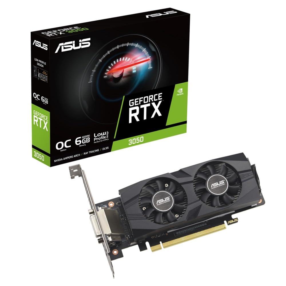 

ASUS GeForce RTX 3050 LP BRK OC Edition 6GB GDDR6 Video Card Officially Distributed in Japan / RTX3050-O6G-LP-BRK чорний