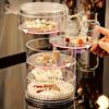 360 Rotating Acrylic Jewelry Organizer Box Dust-proof Transparent Display Stand for Earrings Necklace Bracelet Hair Accessories