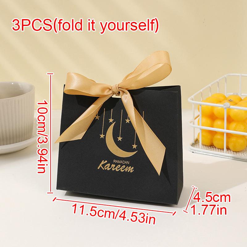 

3 шт. печенье Ид аль-Фитр шоколад Рамадан конфеты коробка украшения упаковка домашняя художественная бумага DIY подарочная коробка вечеринка фестиваль принадлежности