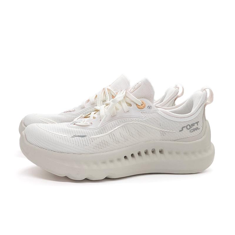 New LiNing SOFT COOL 2 Cushioning, Abrasion Resistant, Breathable, Lightweight Low Top Casual Shoes Women's Ivory