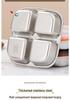 304 Stainless Steel Multi-Compartment Bento Box, Leak-Proof, Includes 3 or 4 Grid Options