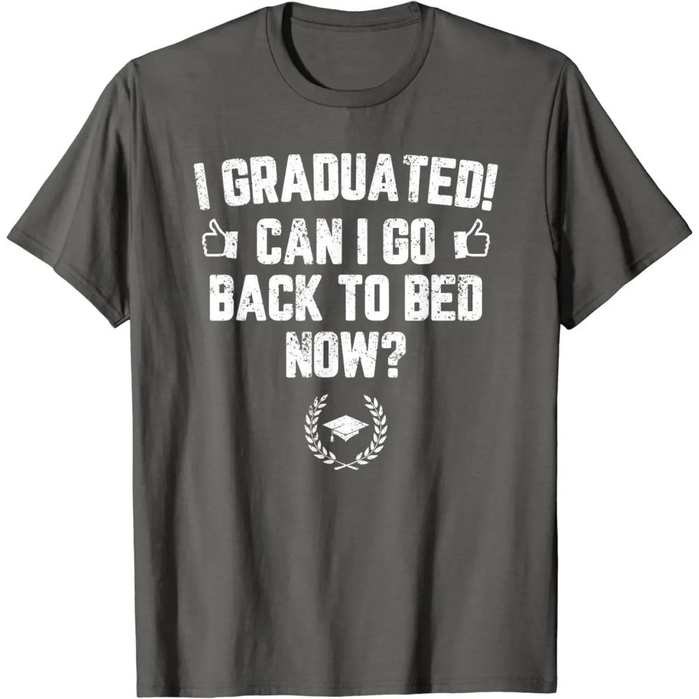 Zabawna koszulka Czy mogę wrócić do łóżka Prezent na ukończenie szkoły Dla niej Dla niego T-shirt