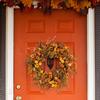 Artificial Wreath Thanksgiving Wreath for Front Door Window Hallway Farmhouses Thanksgiving Centerpieces Decoration