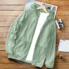 Men Sunscreen Coat Thin Zipper Closure Solid Color Summer Outdoor Sports Sun Protection Hooded Jacket Daily Wear