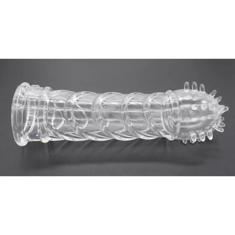 Transparent Crystal Penis Sleeve for Men - Reusable, Penis Extension, Delay & G - Spot Excitement