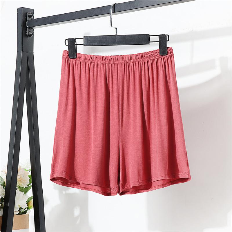 Women's summer modal shorts for outdoor wear, plus size, high-waisted, wide-leg, loose-fitting sleep pants, thin safety pants, casual pants