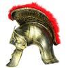 Plastic Warrior Helmet for Men: Medieval Roman Spartan Samurai Style with Red Crest, Costume Party Accessory