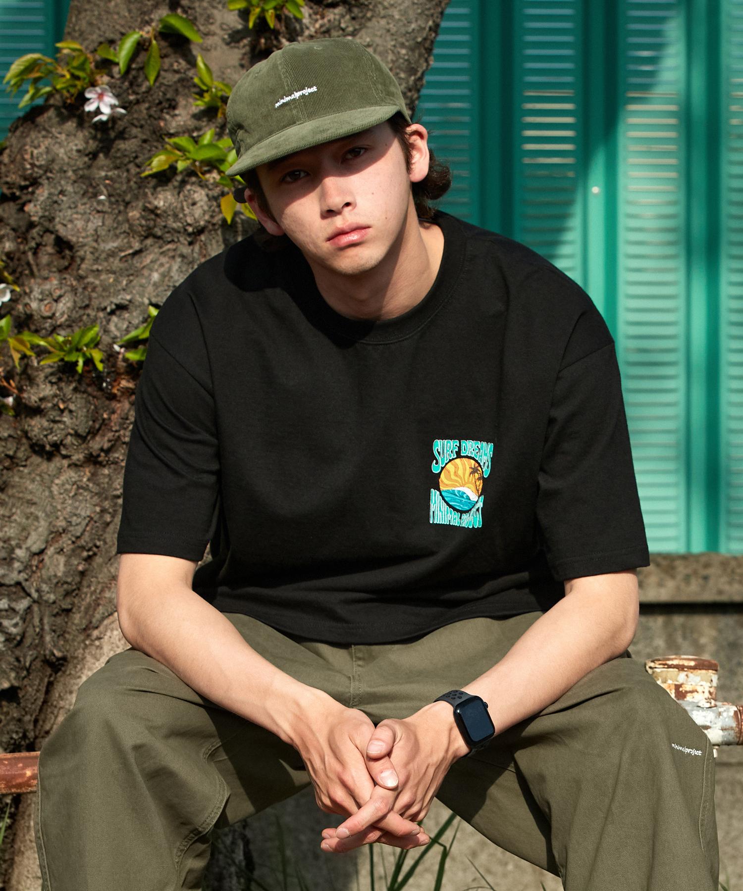 Minimal Project Surf Dreams Oversized Short Sleeve T-Shirt Mst147 [Black] Black/S