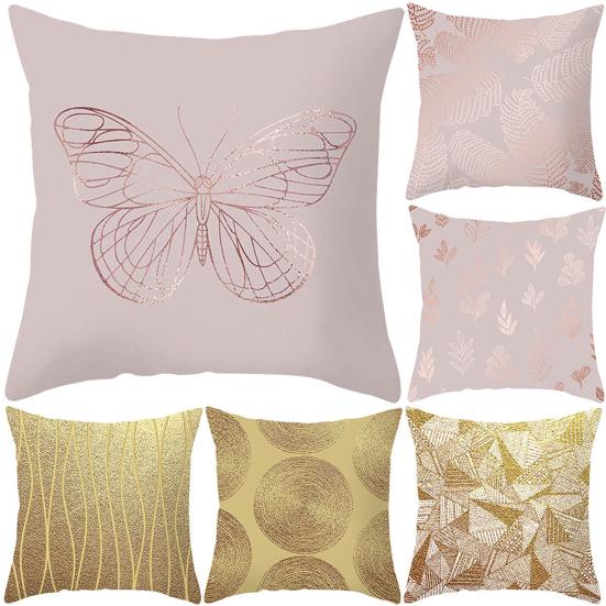 Stylish Pillow Case Replacement Comfortable 45x45cm Abstract Geometric Throw Cushion Cover for Sofa