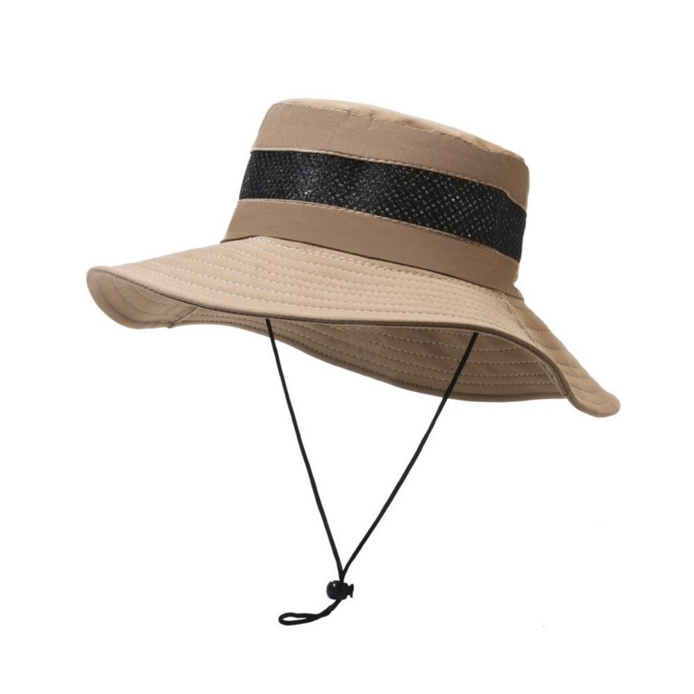 Fashion Trendy Bucket Hat Anti-Sun Anti-UV Fishing Cap Breathable Adjustable Beach Hat Gift