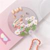Mini summer transparent round portable fan with keychain