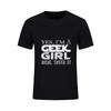 Men S T Shirts Cotton Short Sleeve O Neck Yes I Am A Geek Girl Deal
