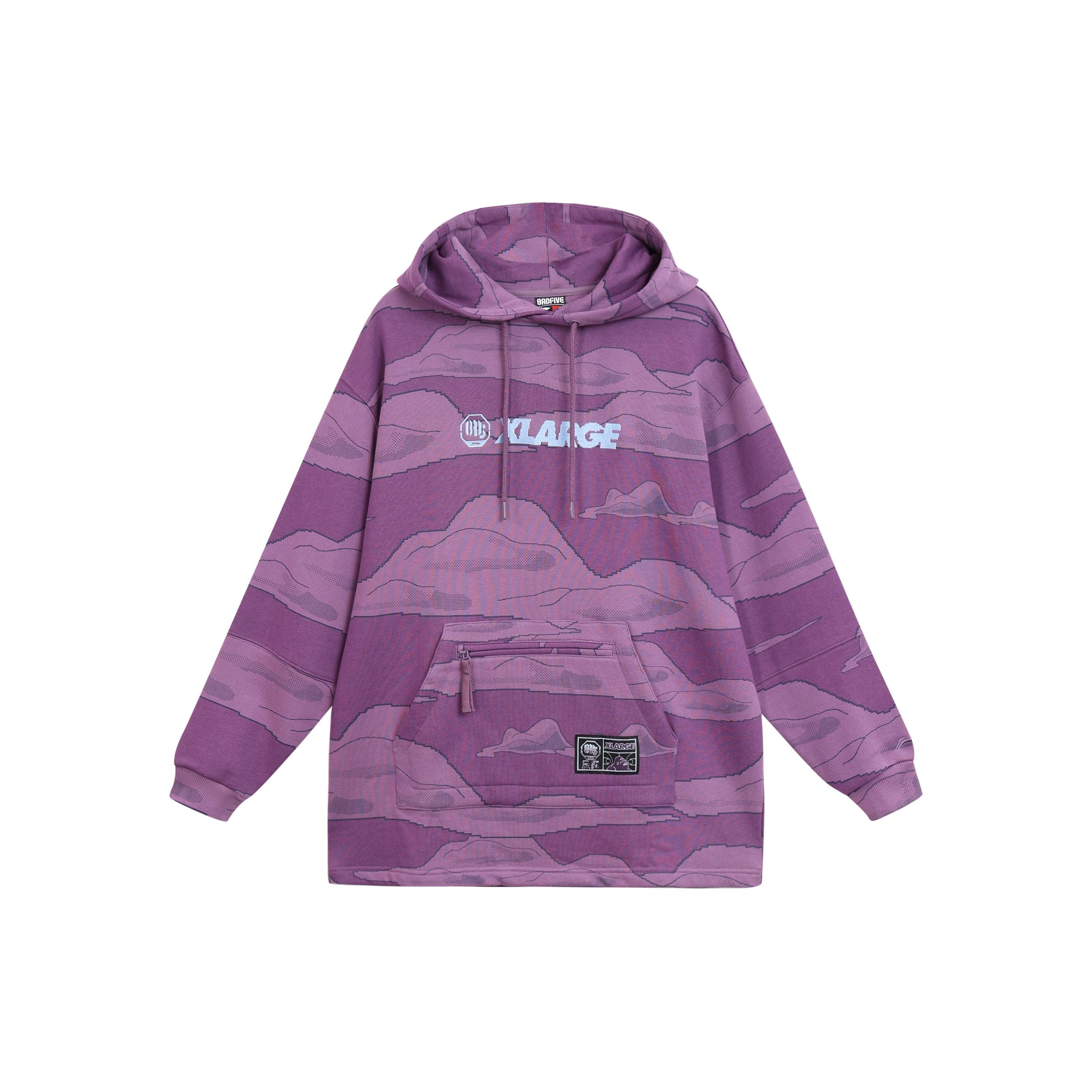 Li-Ning Badfive x XLARGE Crossover Pullover Hoodie Purple Men s AWEP025-1 M