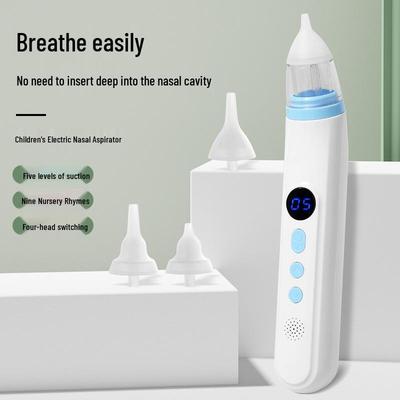 Przenośny Elektryczny Odsysacz do Nosa o Niskim Poziomie Hałasu dla Niemowląt i Małych Dzieci - Dwukierunkowy Oczyszczacz Zapobiegający Cofaniu